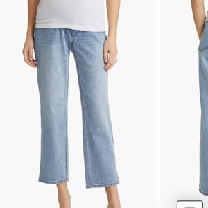 Over the belly maternity jeans, straight leg.
